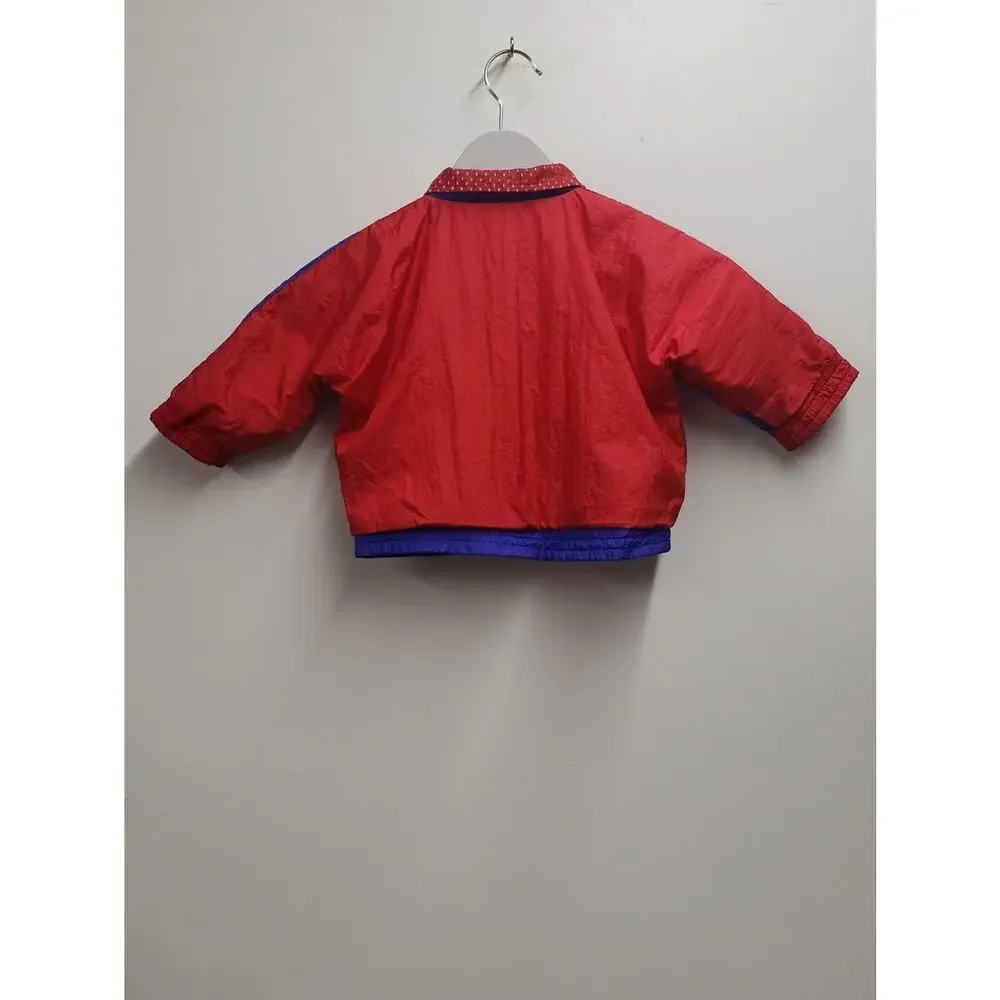 Vintage USA Red & Royal Blue Kids Windbreaker Jacket Size 12 Months